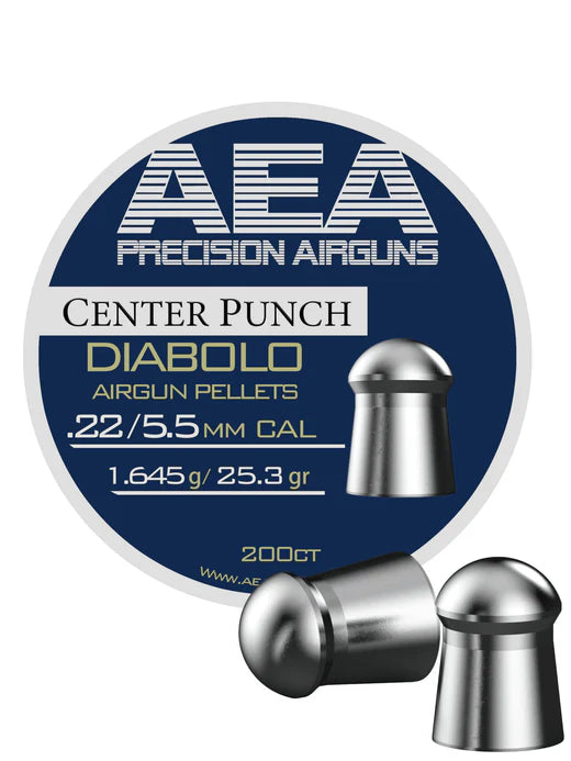 AEA Center Punch Pellets - .22 Caliber - 25.3 grain - 200 count tin