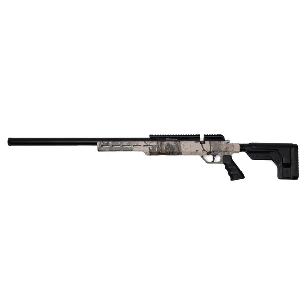 Barra 250Z - .25 caliber Veil Camo stock Package: HT 6-24x44SFIR Discoveryopt scope, Altaros moderator, 2 tins of .25 calibers pellets