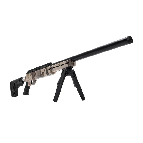Barra 250Z - .25 caliber Veil Camo stock Package: HT 6-24x44SFIR Discoveryopt scope, Altaros moderator, 2 tins of .25 calibers pellets