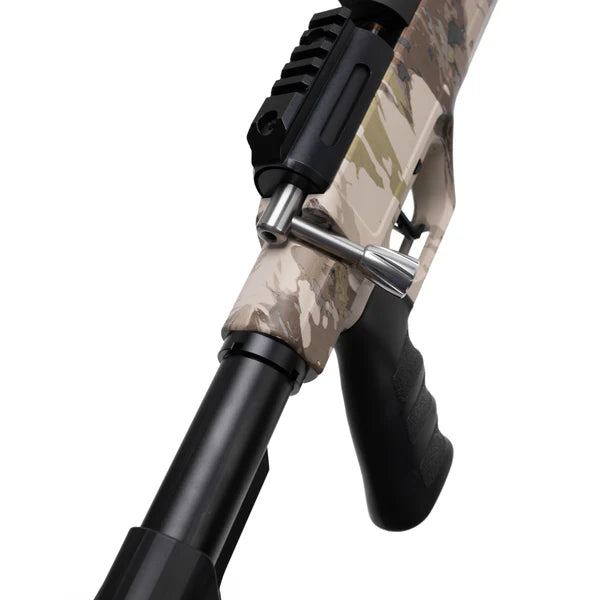 Barra 250Z - .25 caliber Veil Camo stock Package: HT 6-24x44SFIR Discoveryopt scope, Altaros moderator, 2 tins of .25 calibers pellets