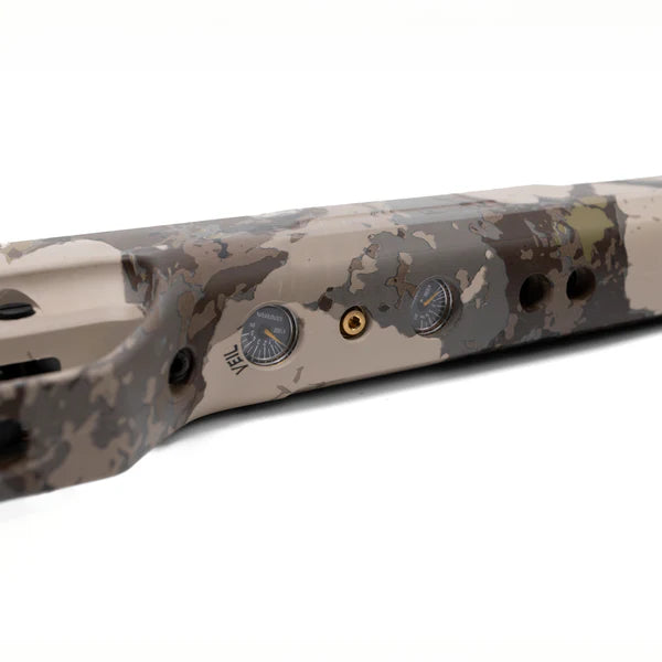 Barra 250Z - .25 caliber Veil Camo stock Package: HT 6-24x44SFIR Discoveryopt scope, Altaros moderator, 2 tins of .25 calibers pellets