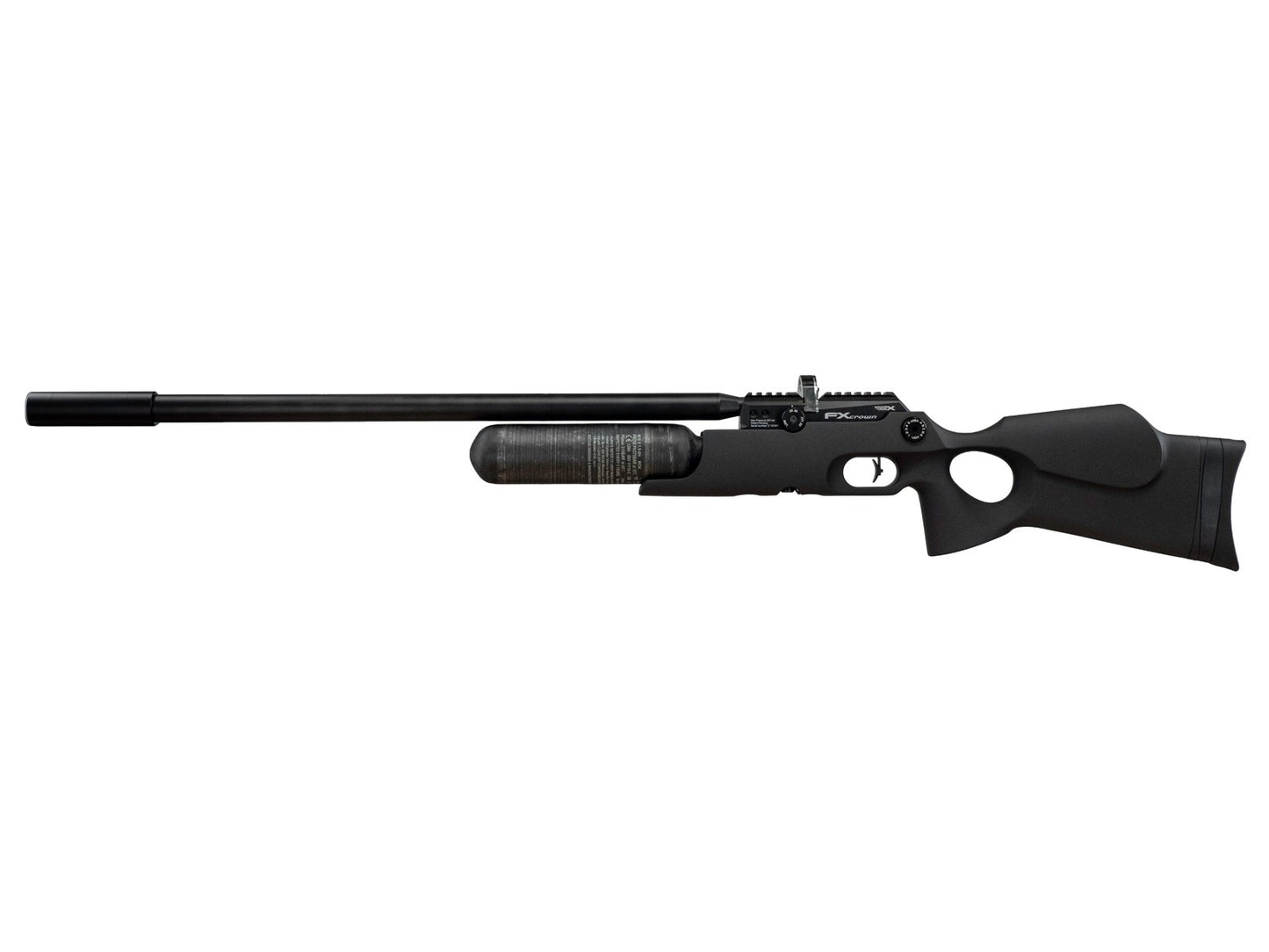 FX Crown .30 caliber synthetic stock. & Hawke 4-16x50 side focus with side wheel & 3 tins pellets
