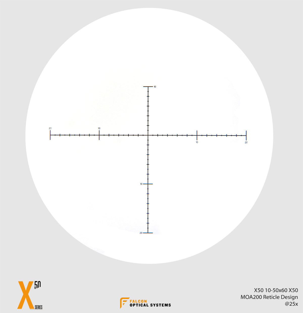 Falcon X50 505 FT Scope - NEW Extended Cam at 45 to 55y With Harris sidewheel kit