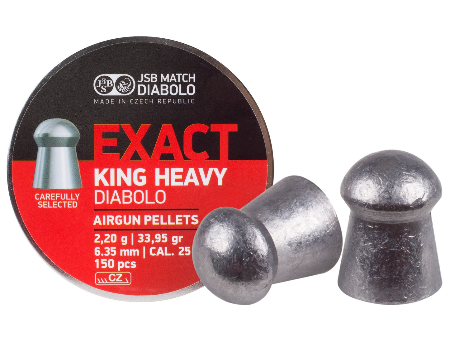 JSB .25 Cal 33.95 gr MKII Match Diablo EXACT King Heavy 150 count tin