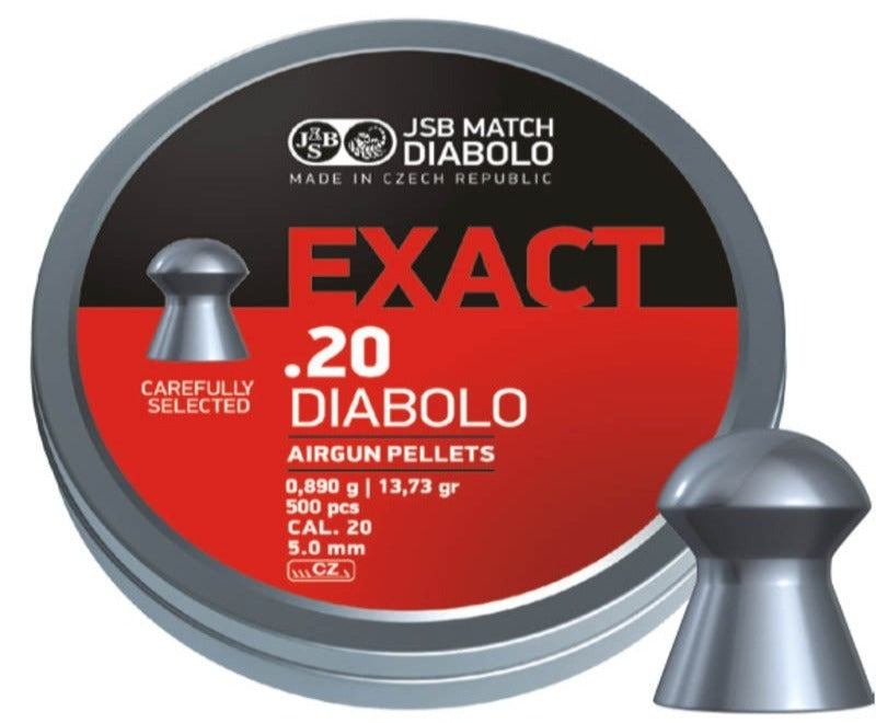 JSB .20 Cal 13.73 gr Match Diablo Exact 500 count tin