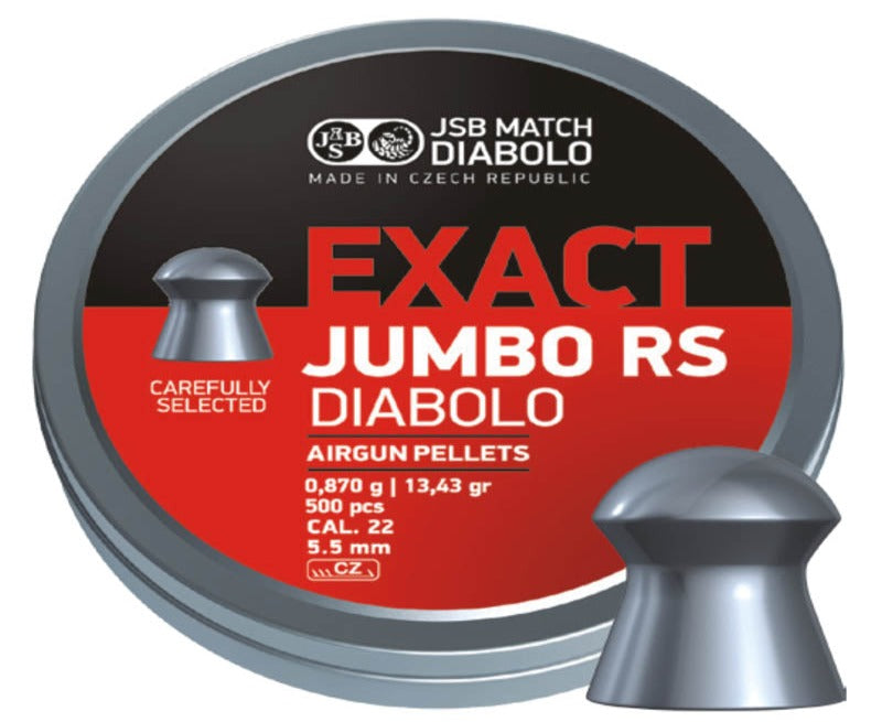 JSB .22 cal 13.43gr Match Diablo Jumbo RS 500 count tin