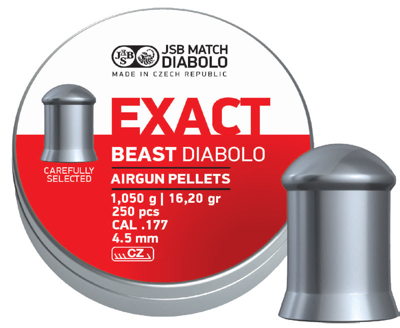 JSB .177 Cal 16.20 gr Match Diablo EXACT Beast 250 count tin