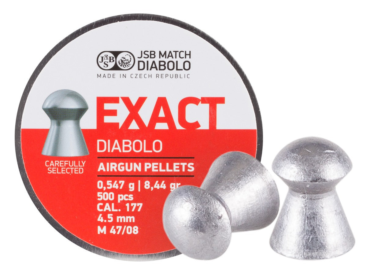 JSB Match Diabolo Exact .177 caliber, 8.44 grain, 4.52mm Head Diameter