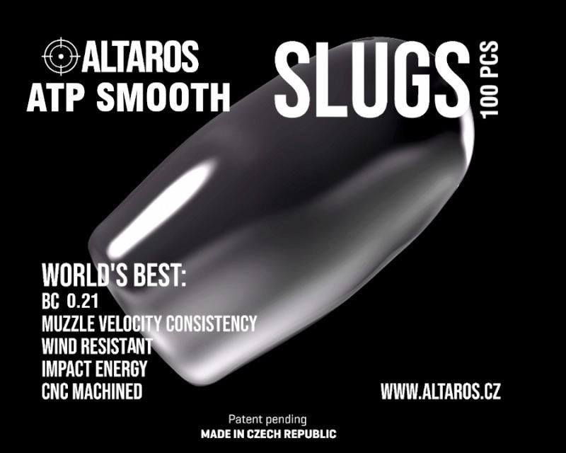 Altaros ATP Smooth with a BC of 0.21 -.25 Cal 6.35mm 49.5gr 110 count individually packed in foam.
