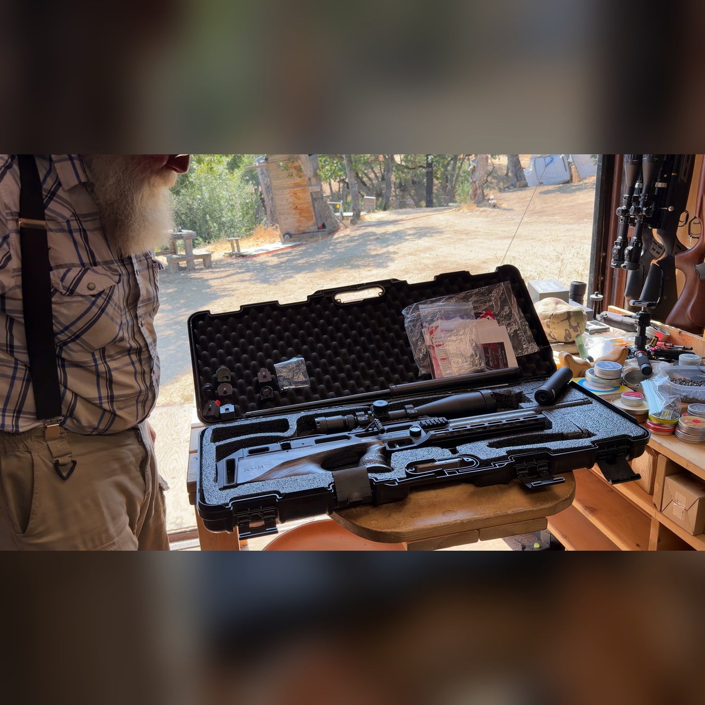 BRK Ghost PCP Air Rifle, Used - 30 & 177 caliber packages, Gray Laminate Stock with Athlon 15-60x56