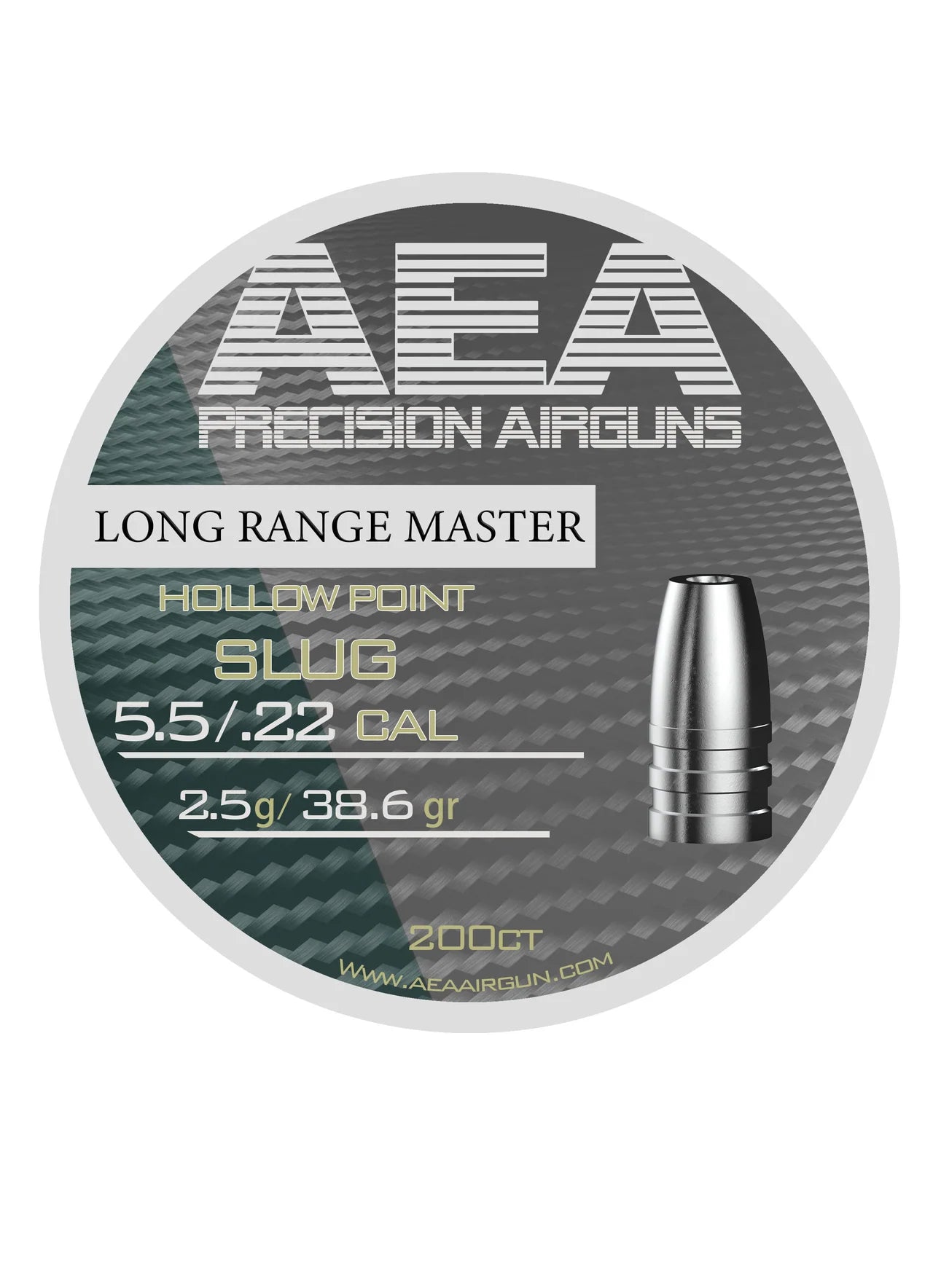 AEA Long Range Master | Slugs | .22 Cal 38.6gr.  200 count tin