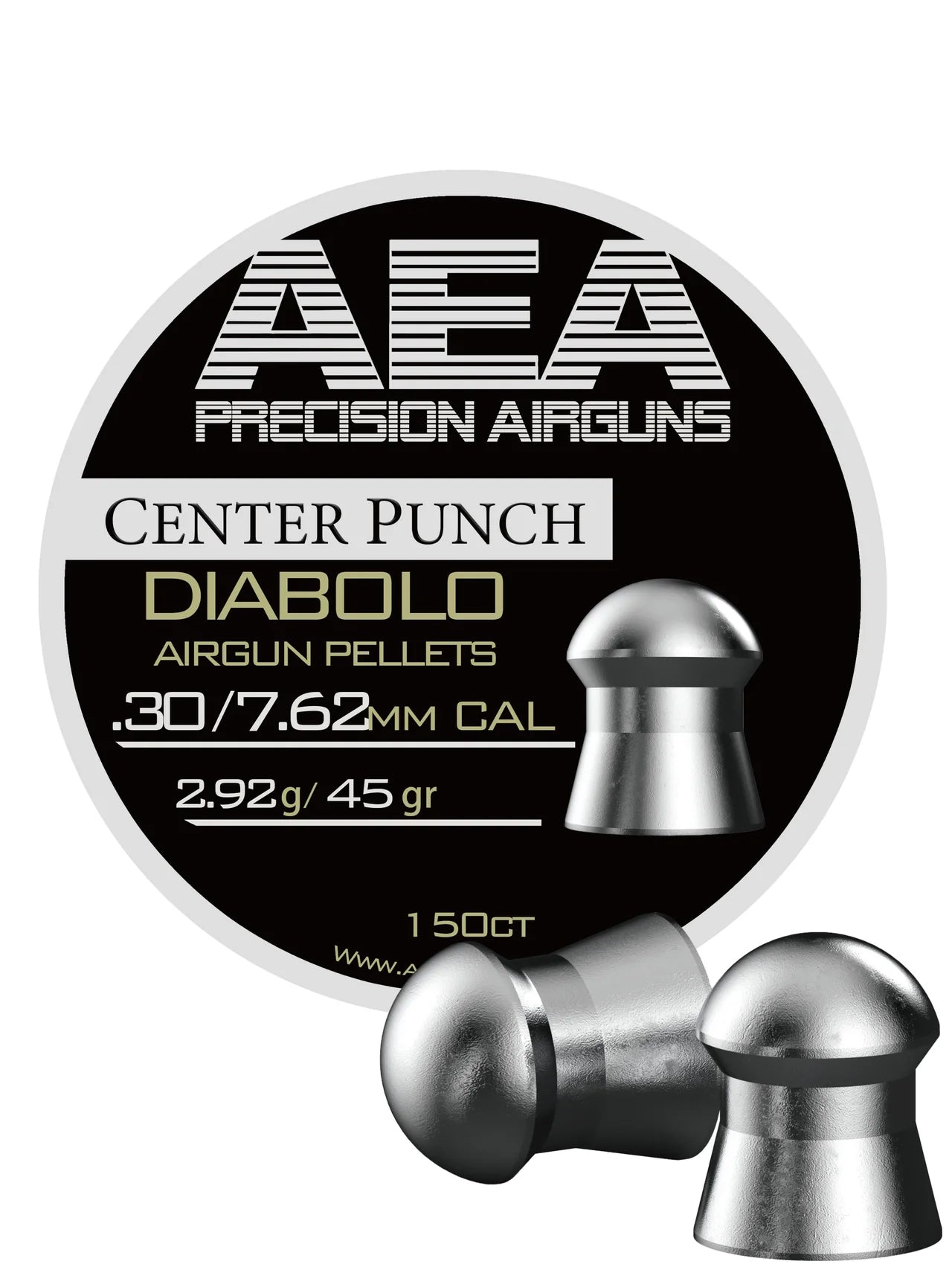 AEA Center Punch Pellets - .30 caliber - 45 grain - 150 count tin