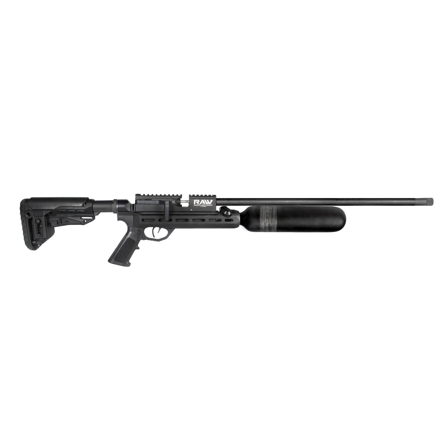 RAW HM1000x Chassis Rifle –.25 caliber, LW barrel- With 16" Arca Rail, 45cc Plenum and additional Magazine