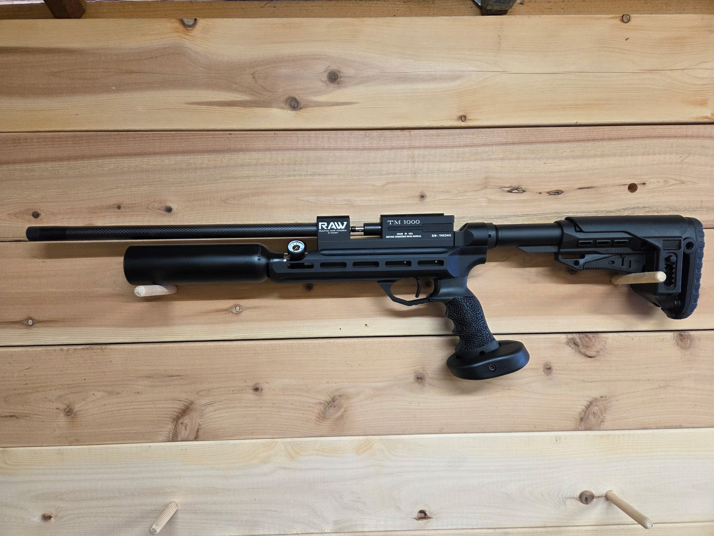 RAW TM1000 Field Target Pistol .177 Caliber | Ambi | 210cc AL Tank (20 ft-lbs) + Buttstock