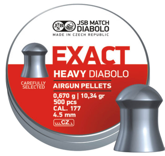 JSB .177 Cal 10.34 gr  Match Diablo Exact Heavy  500 count tin