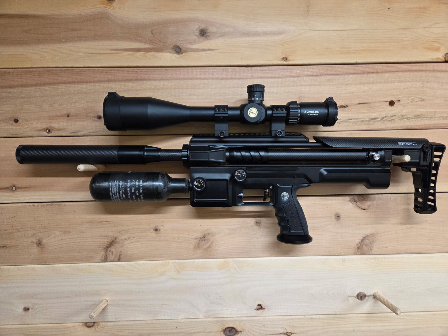 Skout Epoch Compact 22 cal Upgraded LW poly Bull Barrel, Athlon 10-40x56 scope, & more
