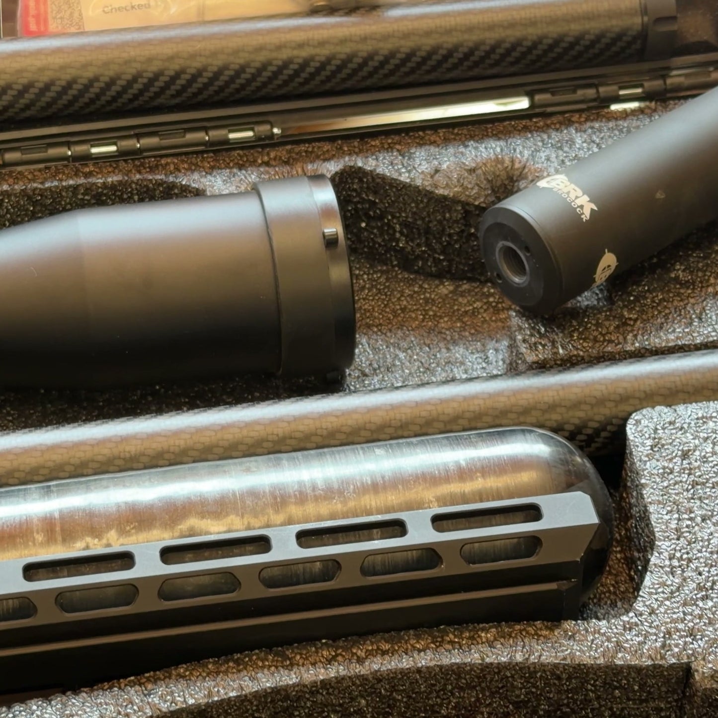 BRK Ghost PCP Air Rifle, Used - 30 & 177 caliber packages, Gray Laminate Stock with Athlon 15-60x56