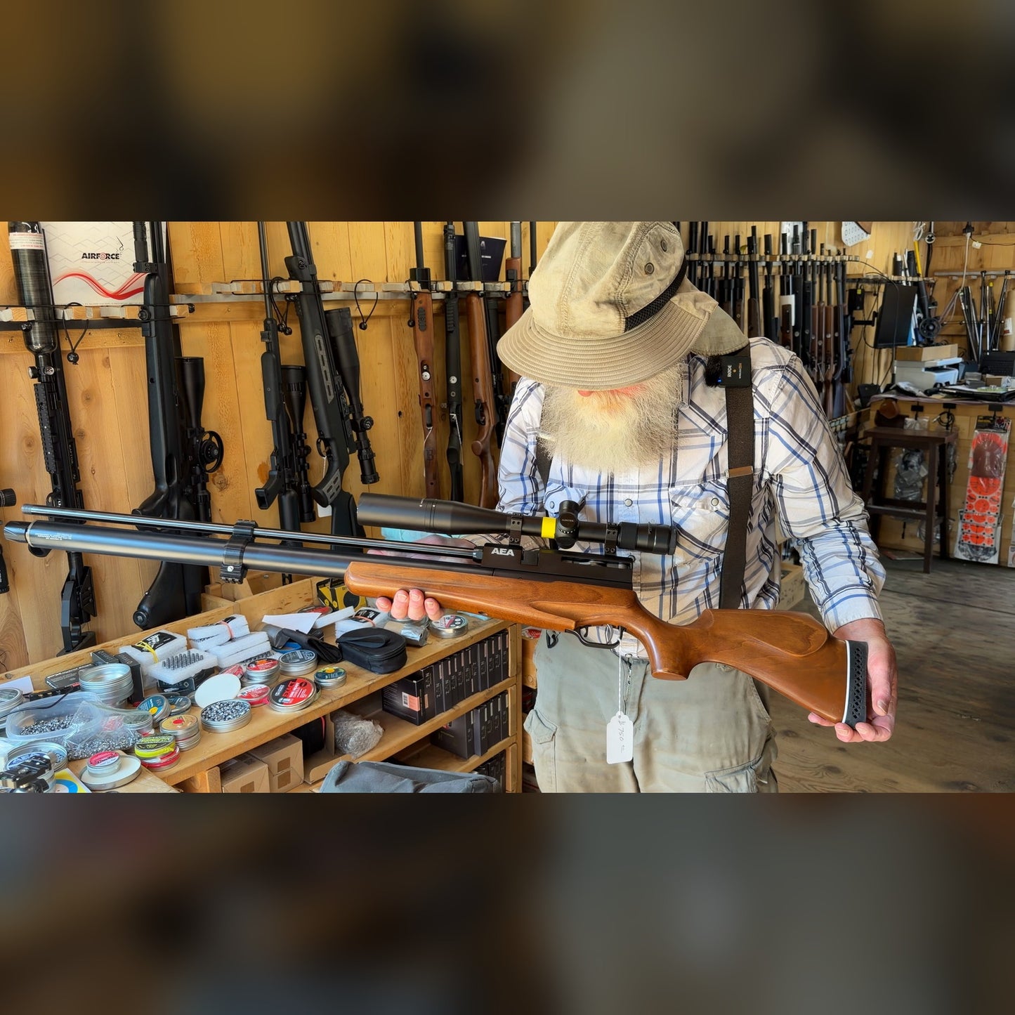 AEA Challenger .357 caliber PCP Air Rifle, Used - with Vortex 4.5x44 mounted scope