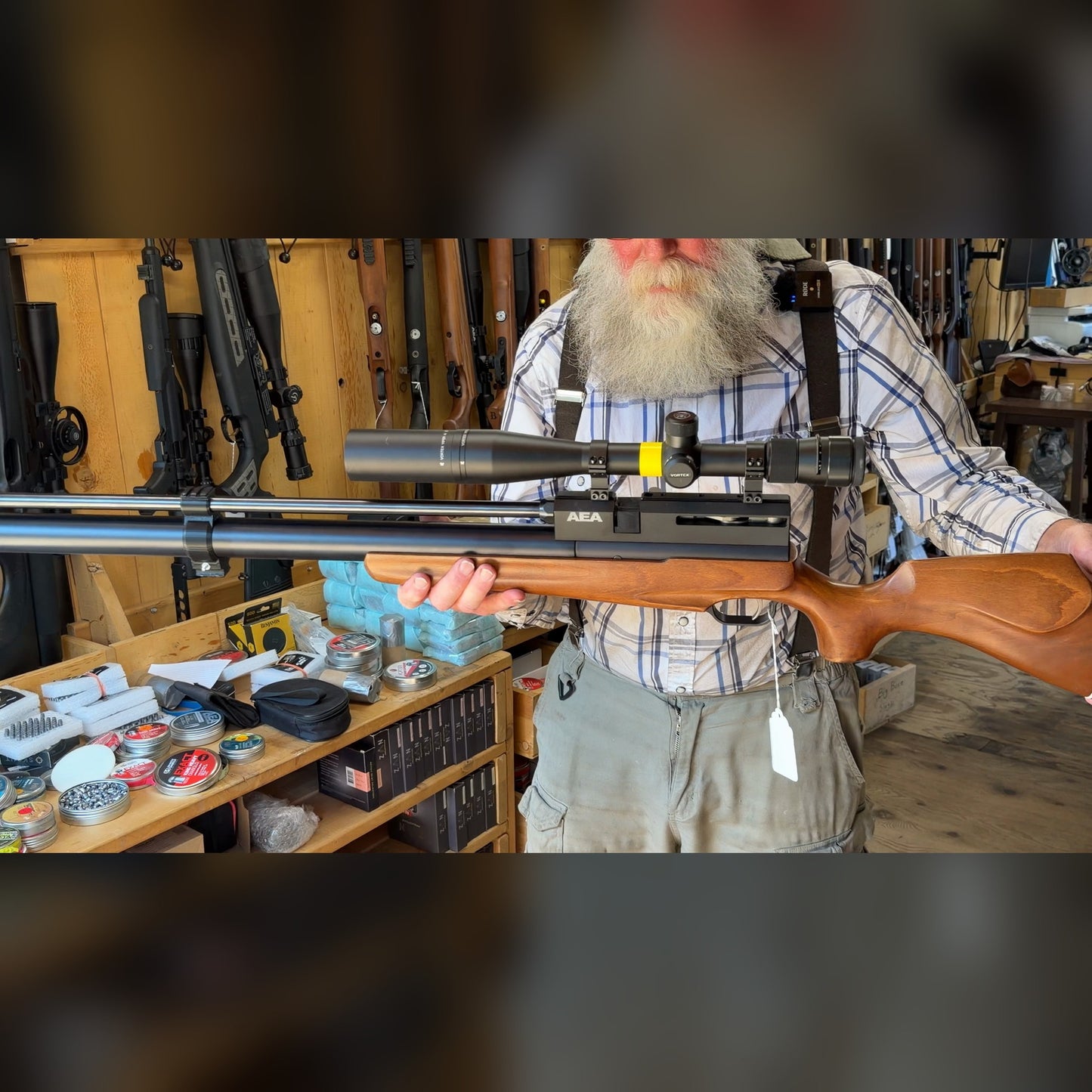 AEA Challenger .357 caliber PCP Air Rifle, Used - with Vortex 4.5x44 mounted scope
