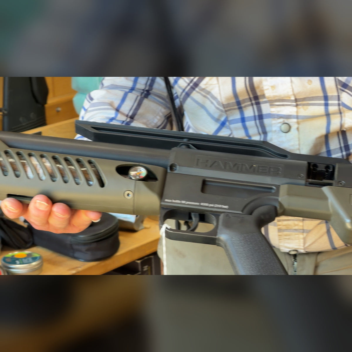 Umarex Hammer .50 caliber PCP Air Rifle, Used - Two Shot Sliding Magazine, Carbon Fiber Bottle