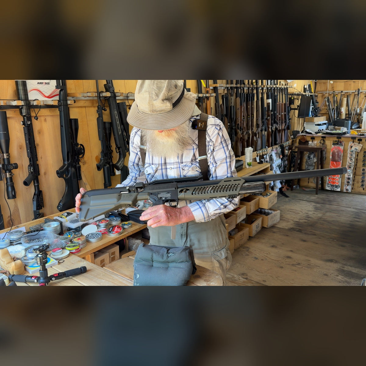 Umarex Hammer .50 caliber PCP Air Rifle, Used - Two Shot Sliding Magazine, Carbon Fiber Bottle